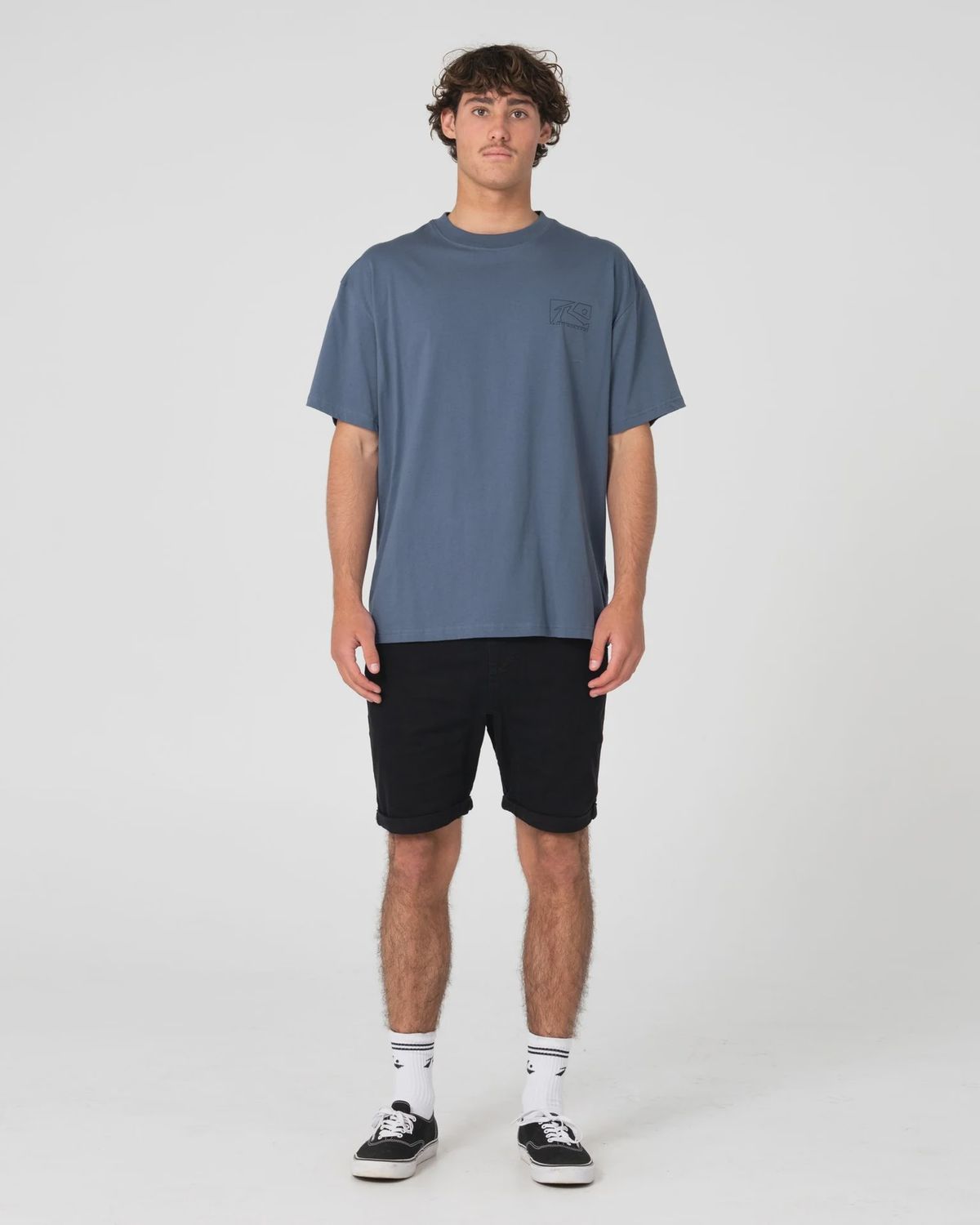 RUSTY MENS HOOKED ON ELASTIC SHORT - BLACK