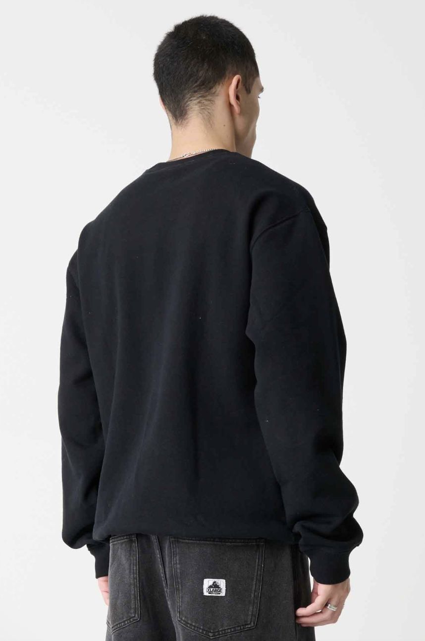 XLARGE MENS COLOUR COLLEGE CREW-SOLID BLACK