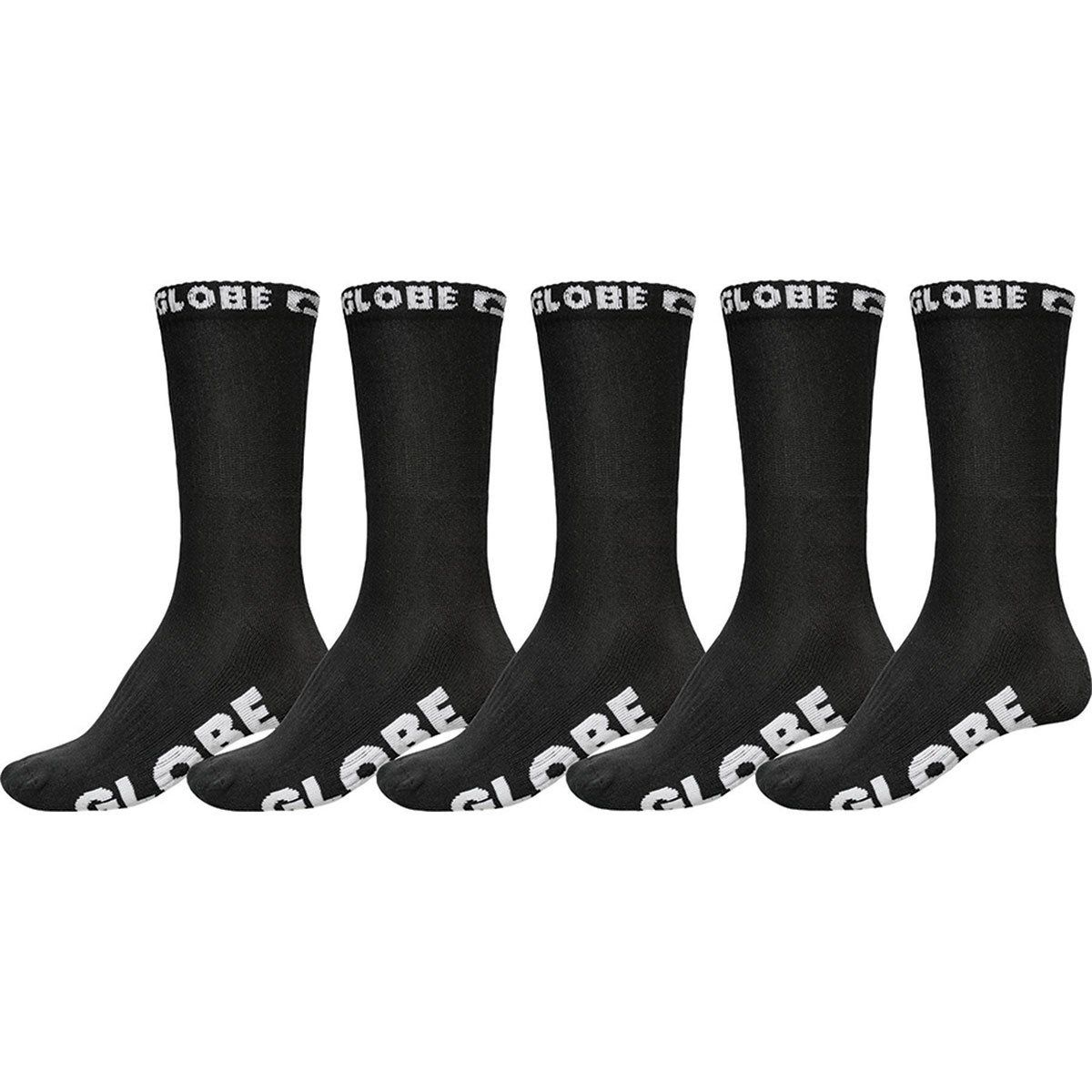 GLOBE BOYS BLACKOUT SOCKS -  5PACK - BLACK/BLACK