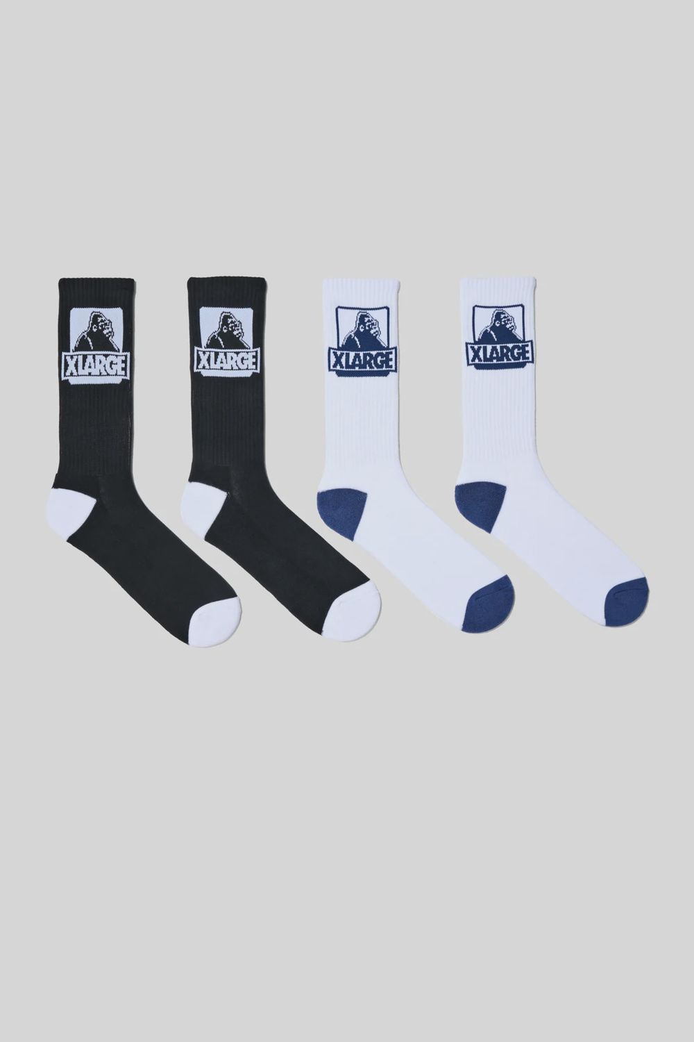 XLARGE MENS CLASSIC OG SOCK 4PK - ASSORTED
