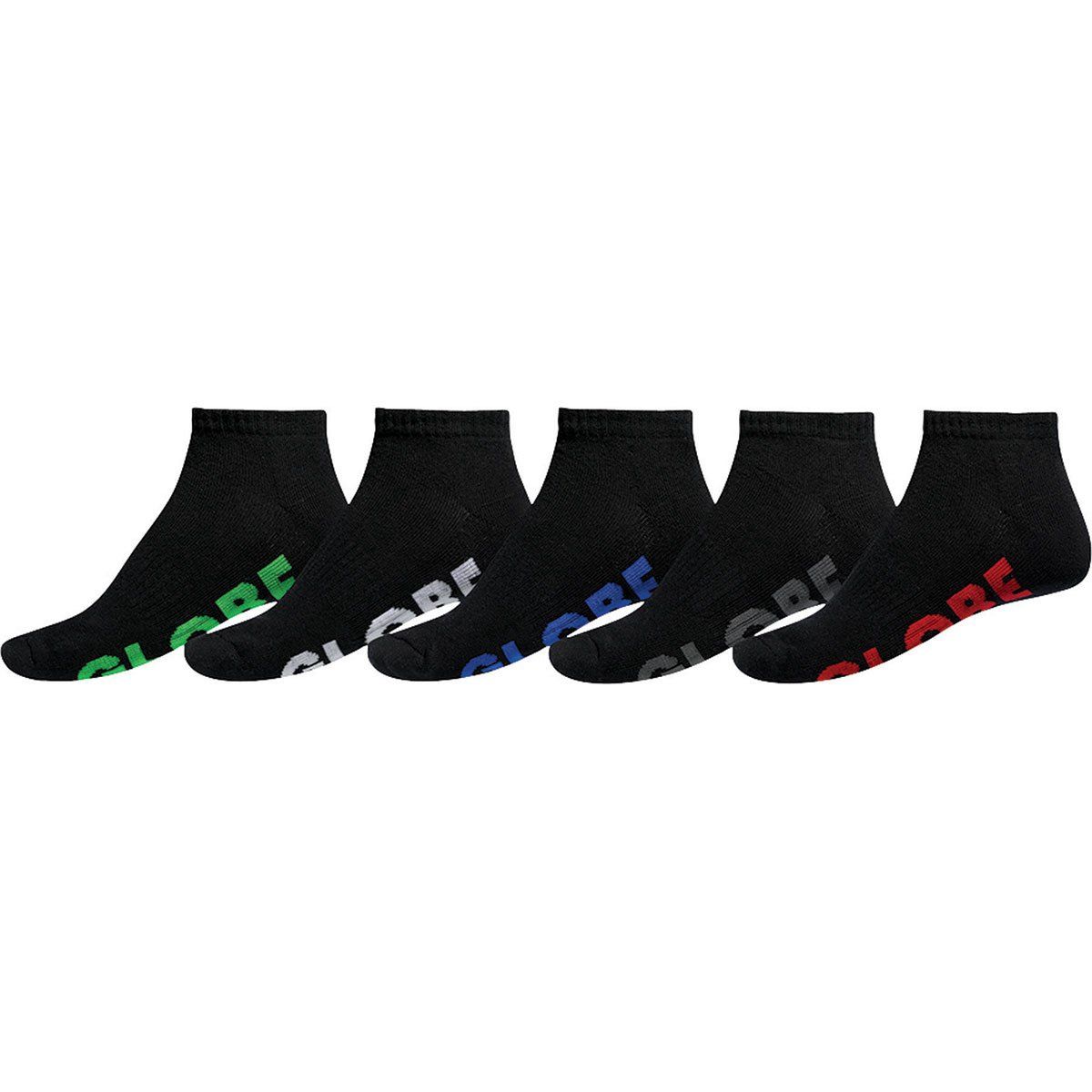 GLOBE BOYS STEALTH ANKLE SOCK 5 PACK - BLACK