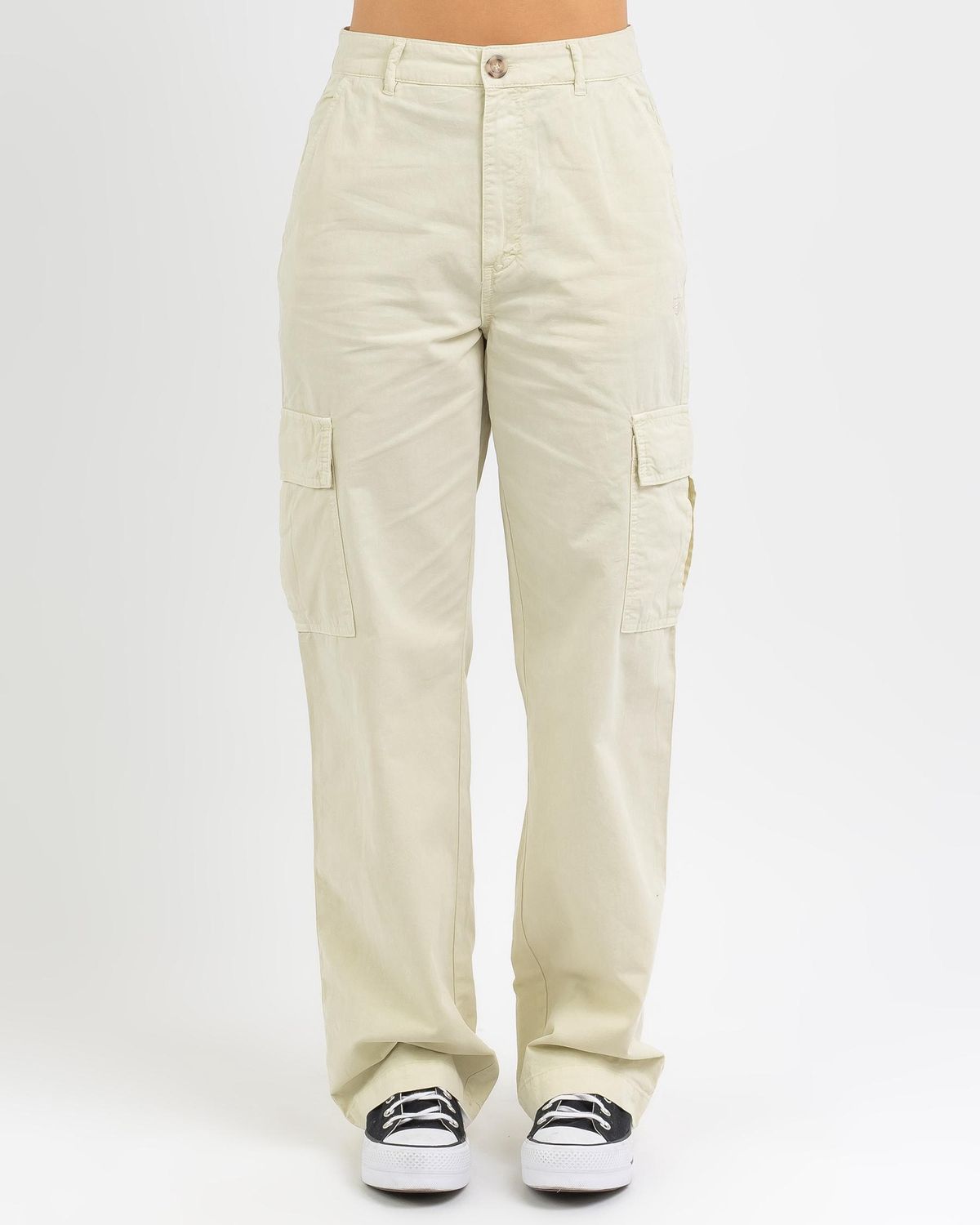 STUSSY LADIES FRANKIE CARGO PANT - WHITE SAND