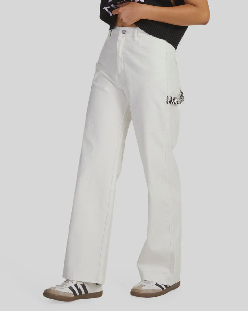 RVCA LADIES PAINTERS PANT - EGGSHELL