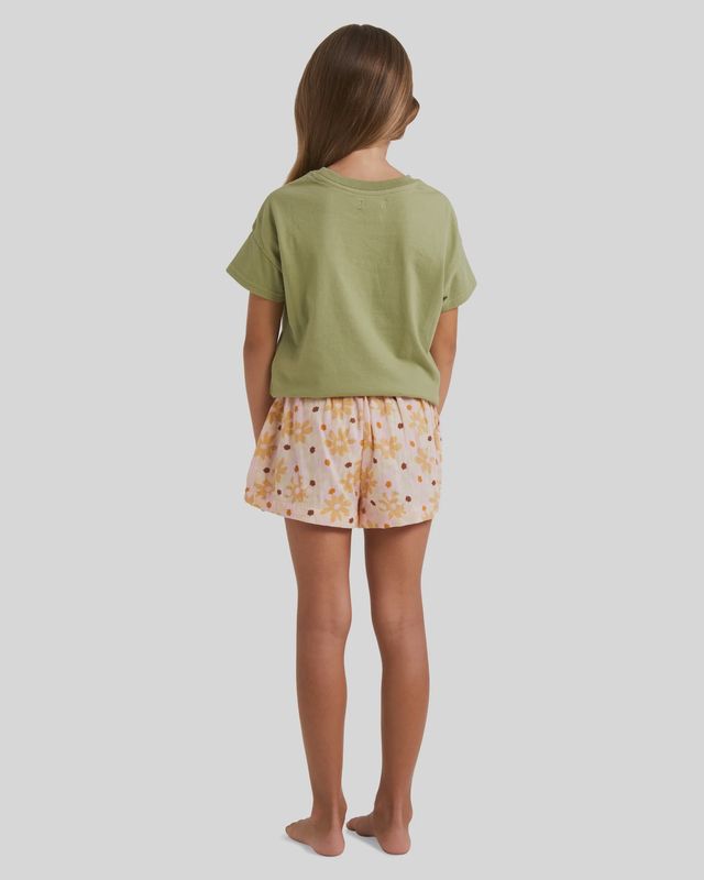 BILLABONG TODDLER GIRLS LITTLE DAISY ELASTIC SHORT - SOFT PINK