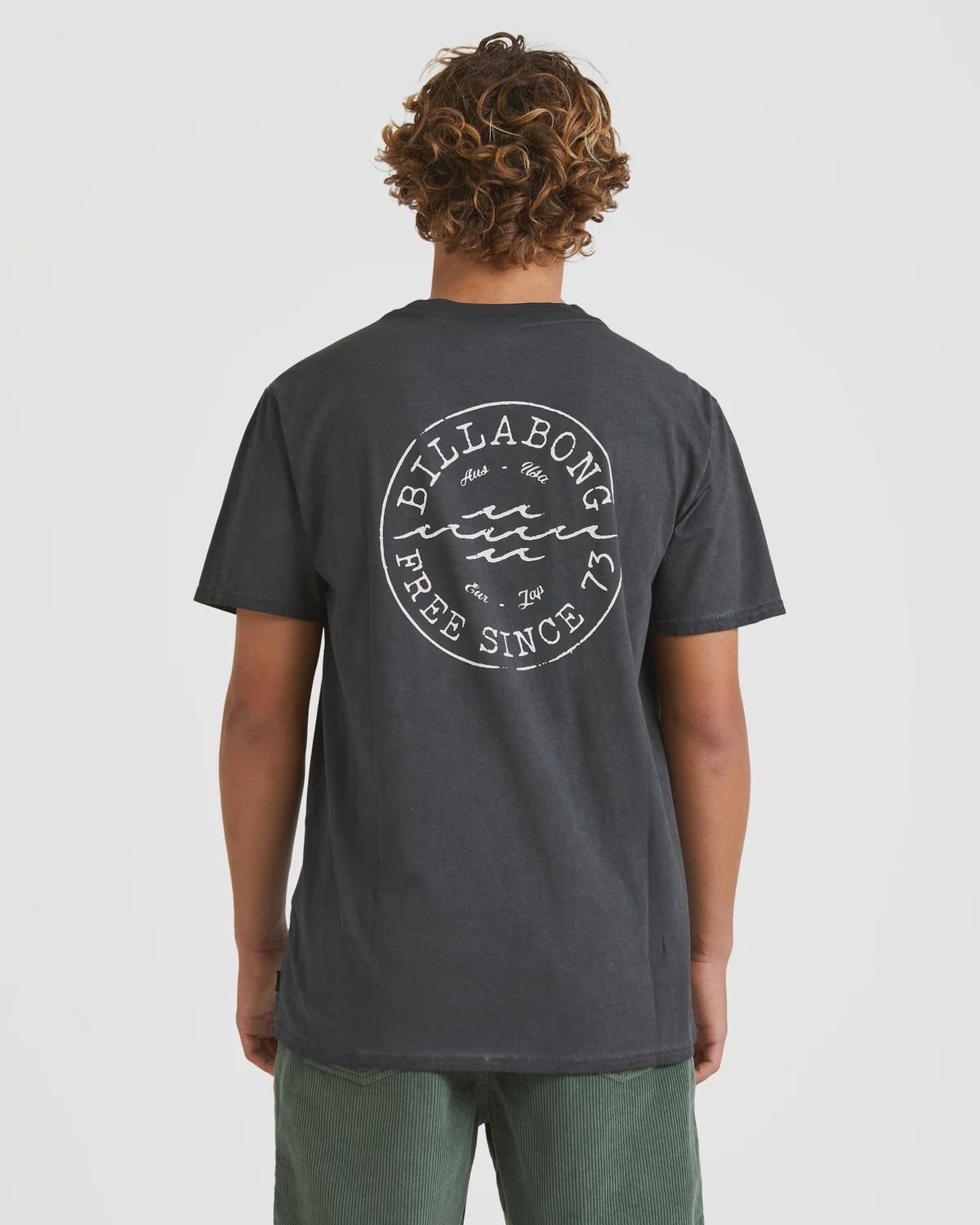 BILLABONG MENS BIG WAVE DAZ SS TEE - BLACK