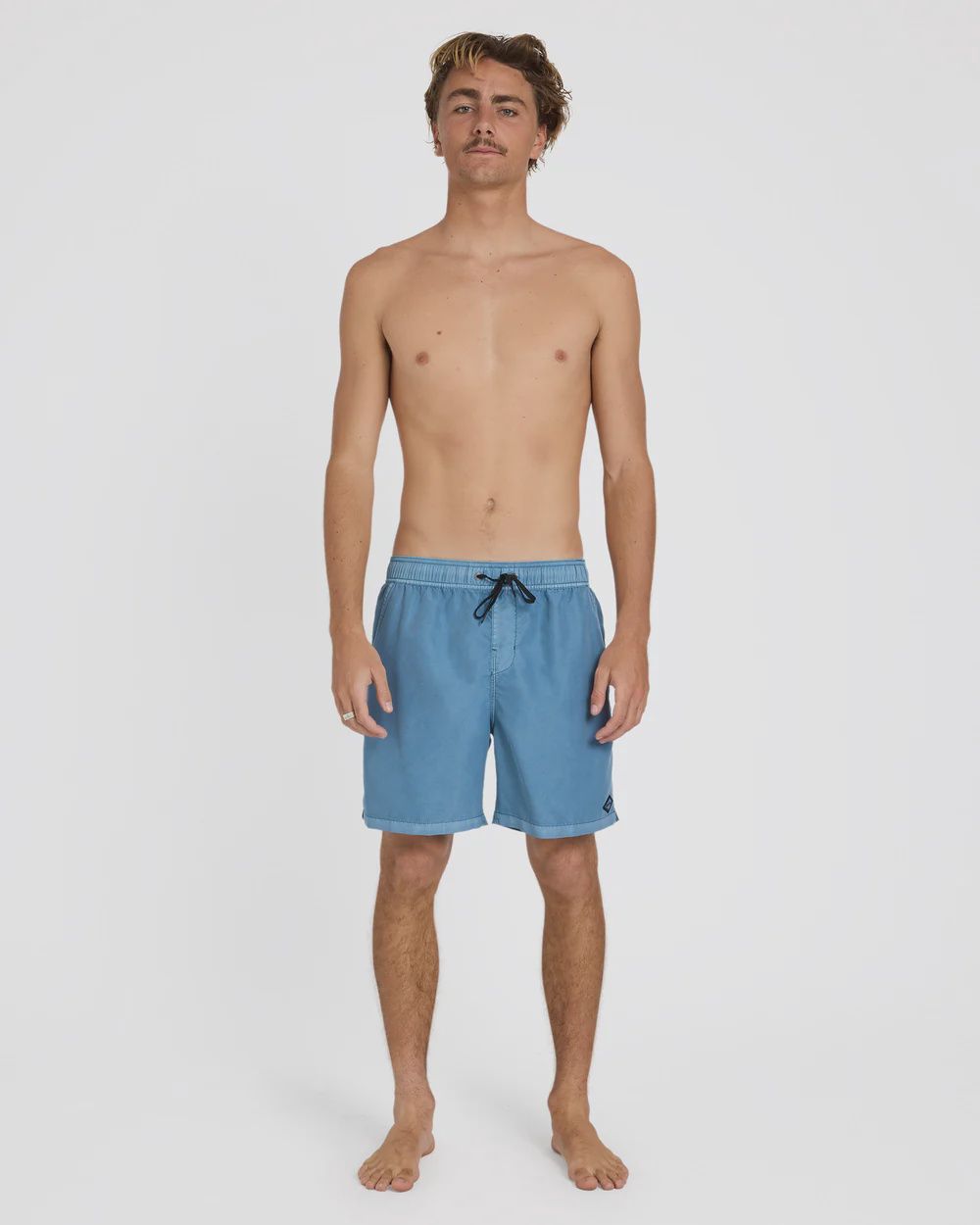 BILLABONG MENS ALL DAY OVERDYED LAYBACK SHORTS - STEEL BLUE1