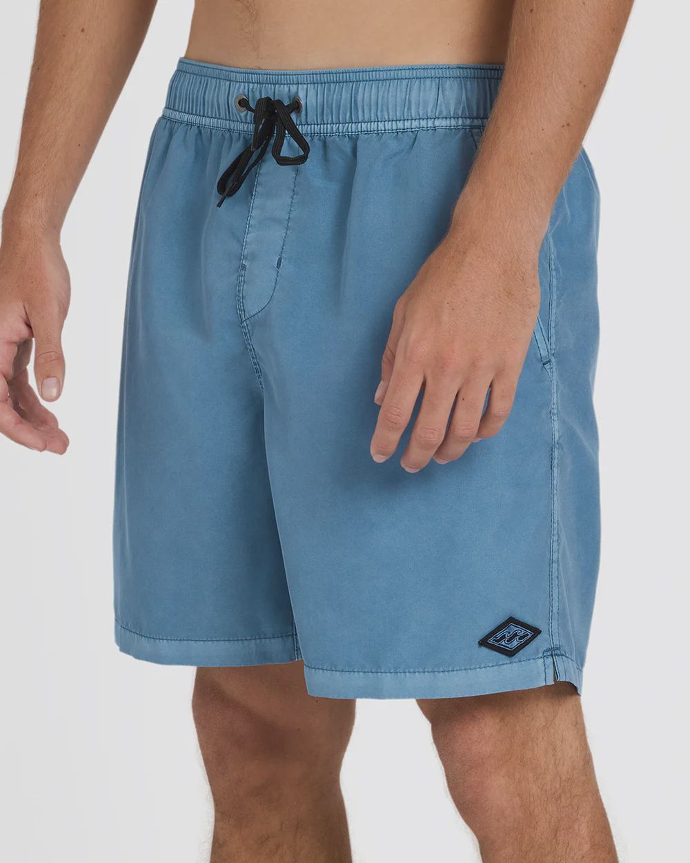 BILLABONG MENS ALL DAY OVERDYED LAYBACK SHORTS - STEEL BLUE1