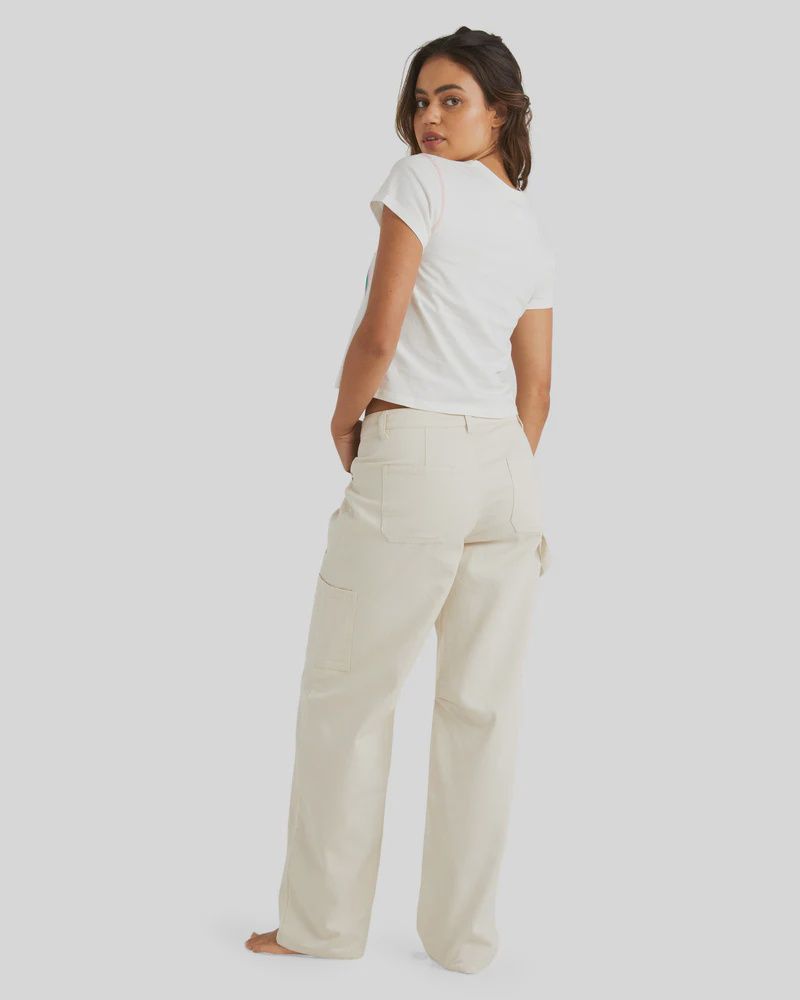 BILLABONG LADIES LEIA LIGHT PANT- WHITE CAP