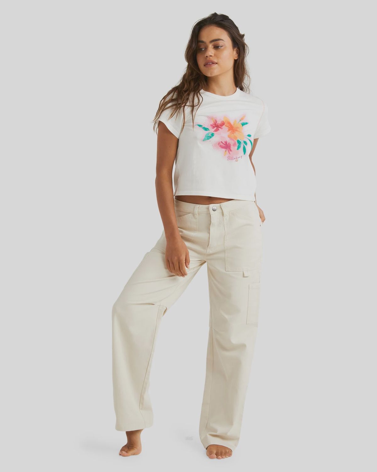BILLABONG LADIES LEIA LIGHT PANT- WHITE CAP