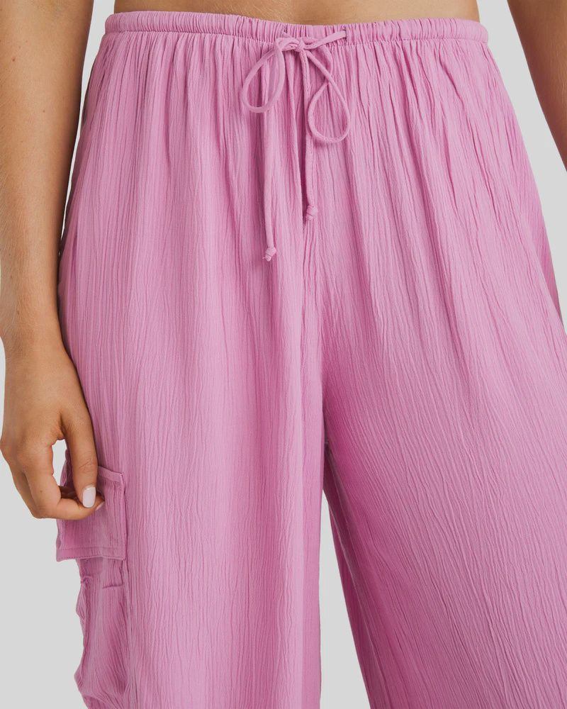 BILLABONG LADIES BEACH BABE CARGO PANT - BERRY PINK