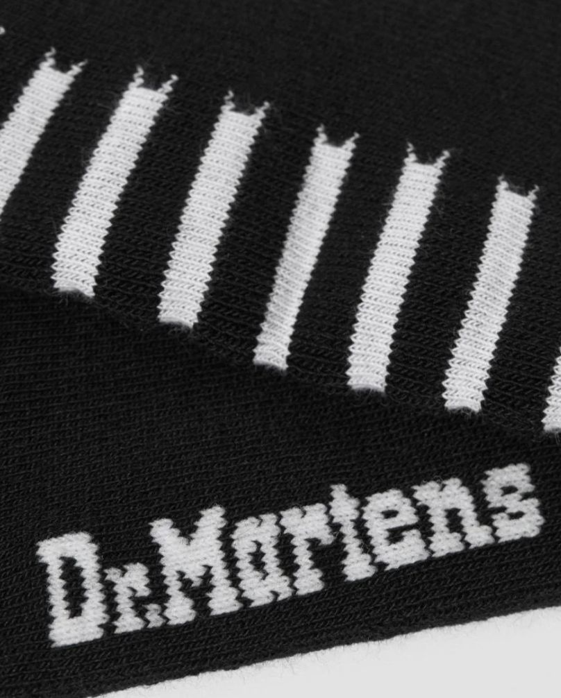 DR MARTENS DOUBLE DOC SOCK -  BLACK &amp; WHITE ORGANIC COTTON BLEND