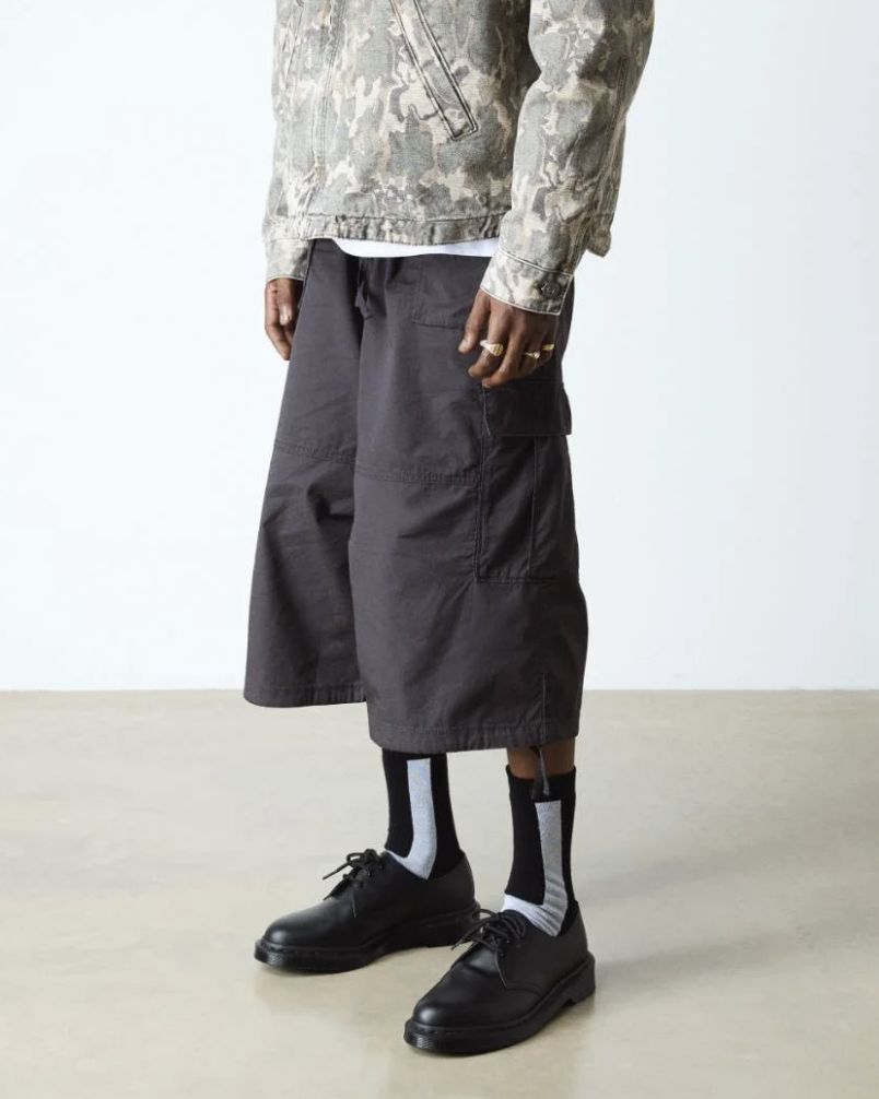 DR MARTENS DOUBLE DOC SOCK -  BLACK &amp; WHITE ORGANIC COTTON BLEND