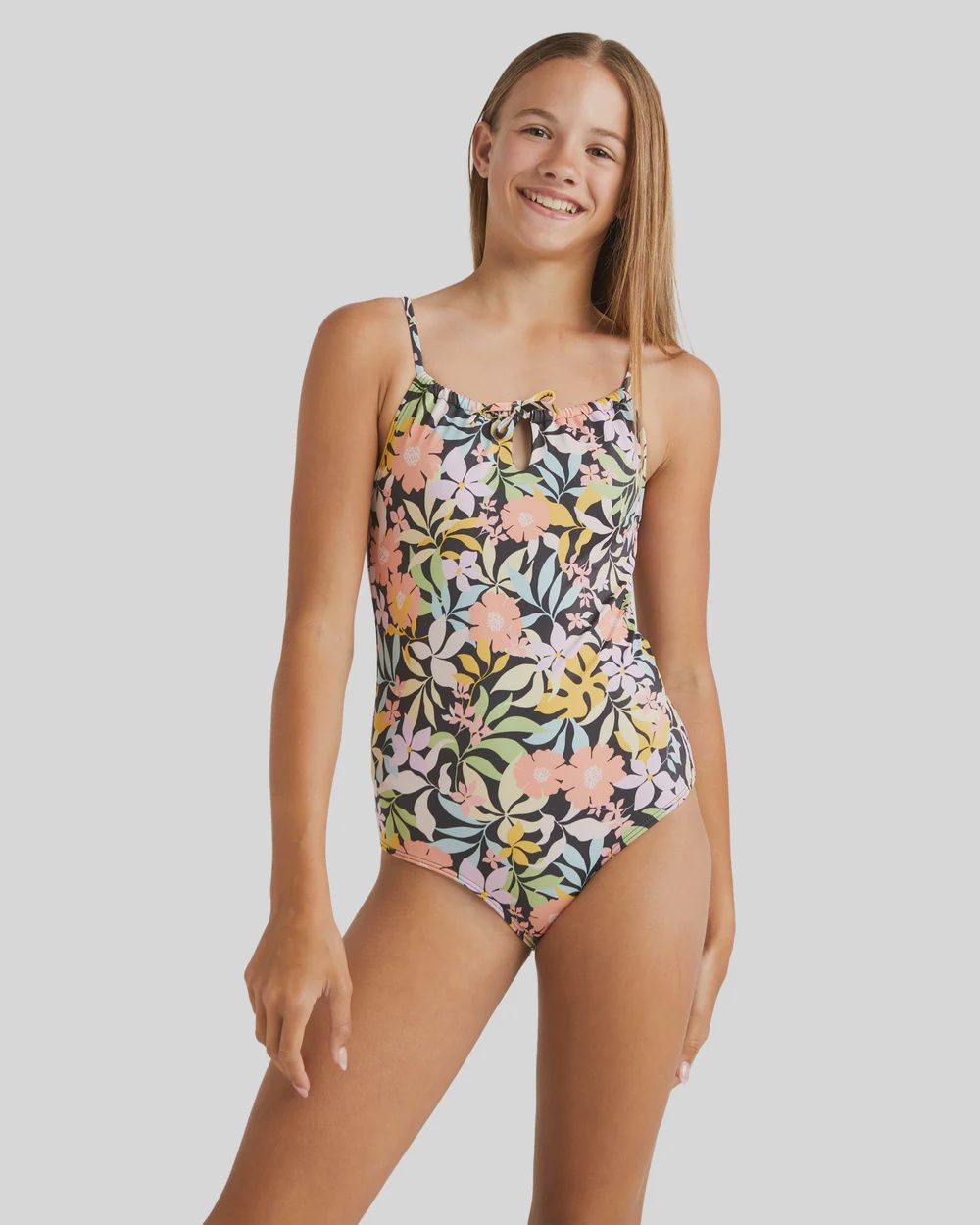 BILLABONG GIRLS TEEN SWEET TALKIN SWIM ONE PIECE - BLACK