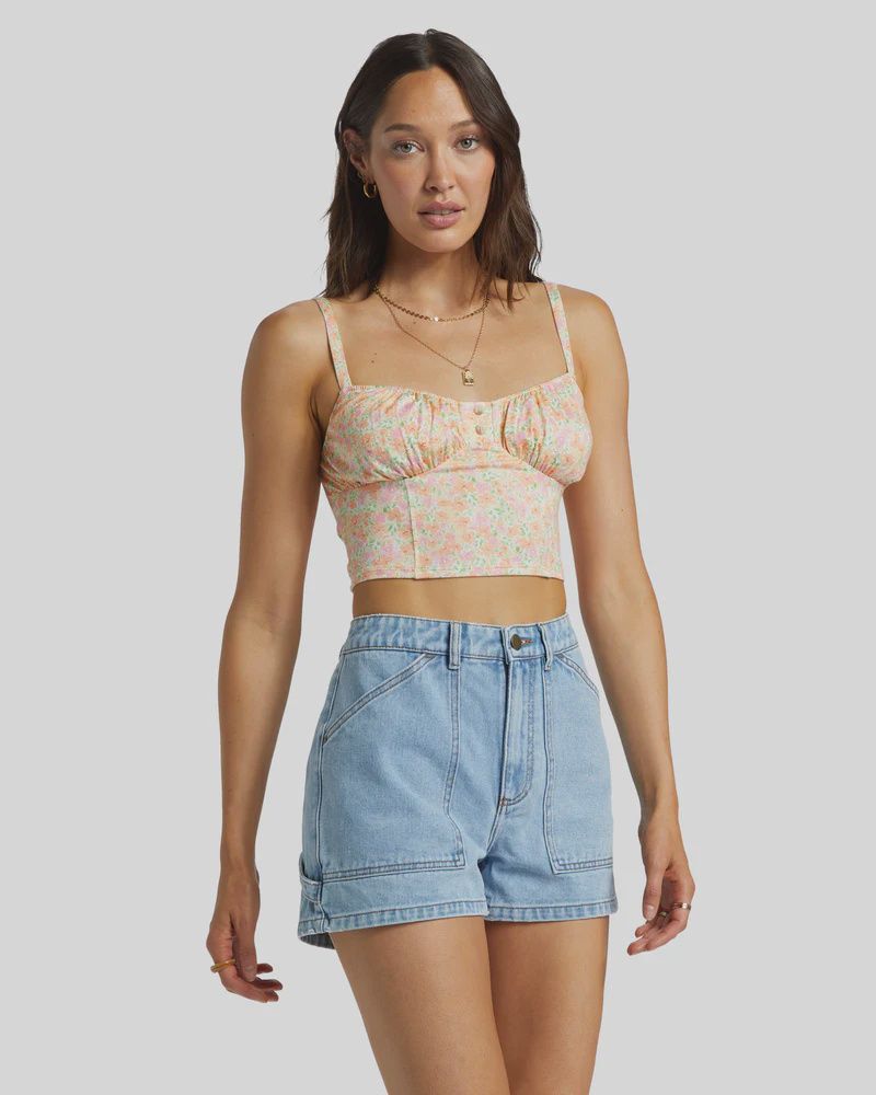 BILLABONG LADIES LEIA DENIM SHORT - SOFT BLUE