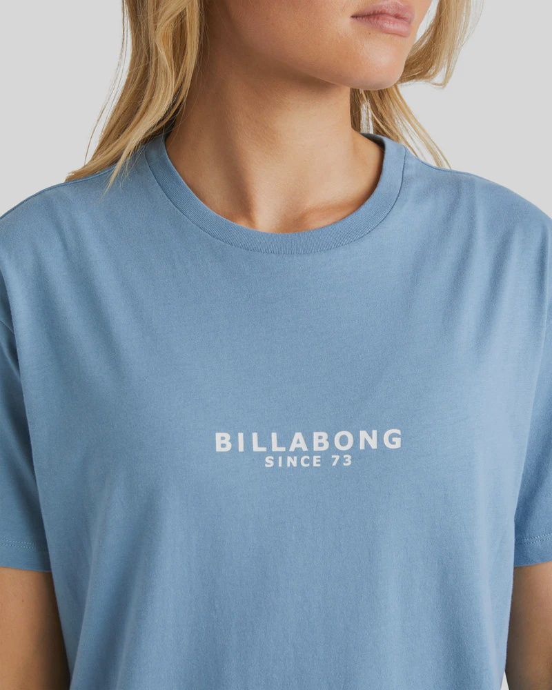 BILLABONG LADIES EMERALD ISLAND S/S TEE - BLUE SHADOW