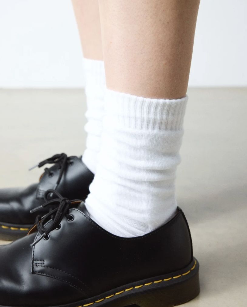 DR MARTENS DOUBLE DOC SOCK - WHITE COTTON BLEND