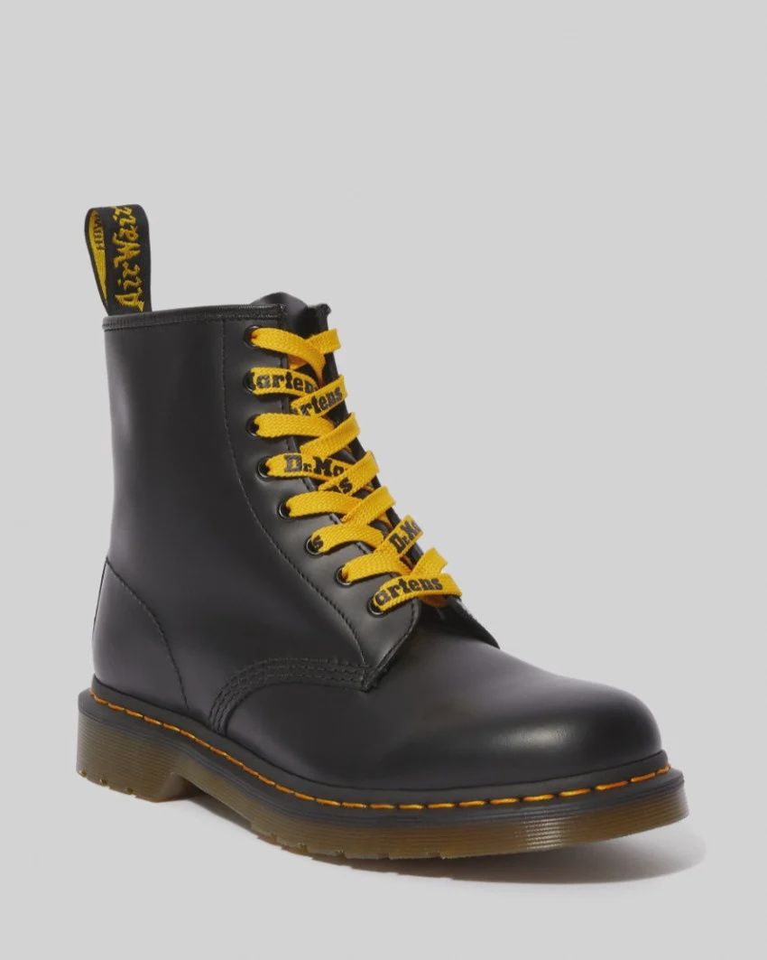 DR MARTENS 8-10 EYE LACE YELLOW/BLACK DNA 140CM - YELLOW BLACK LOGO
