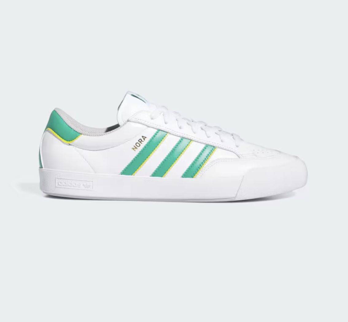 ADIDAS NORA SHOE - WHITE/GREEN/YELLOW