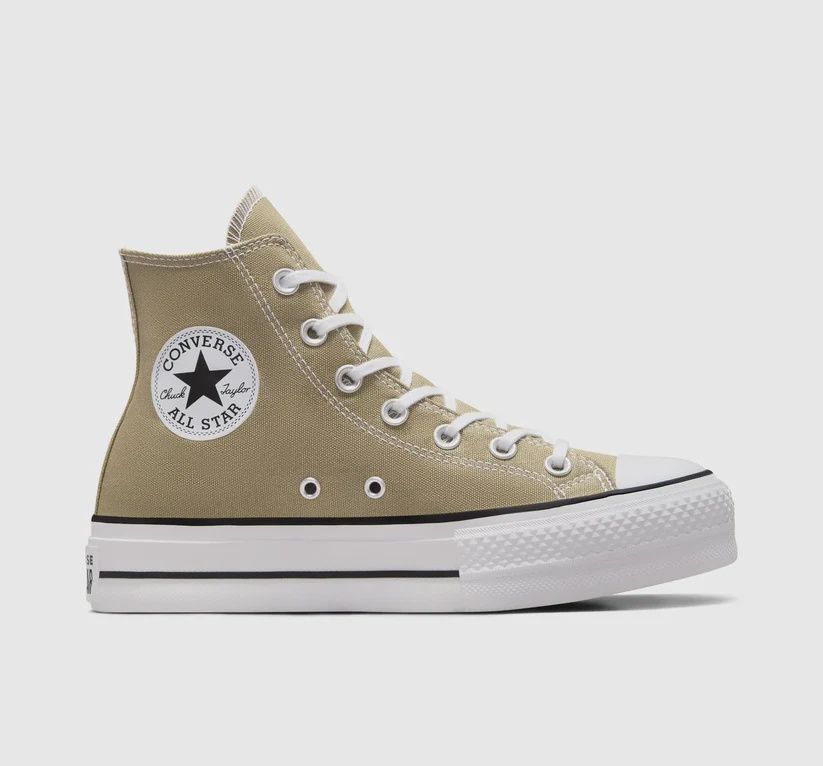 CONVERSE LADIES CT LIFT SEASONAL COLOUR HI - MOSSY SLOTH/WHITE/BLACK