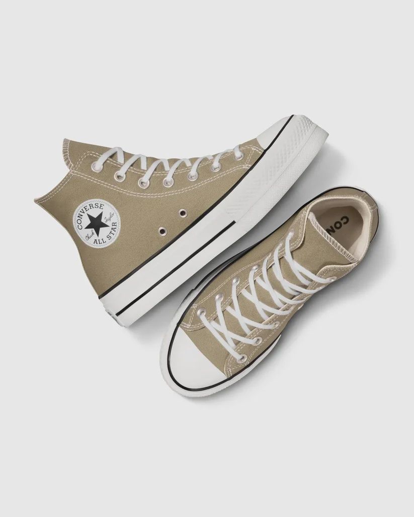 CONVERSE LADIES CT LIFT SEASONAL COLOUR HI - MOSSY SLOTH/WHITE/BLACK