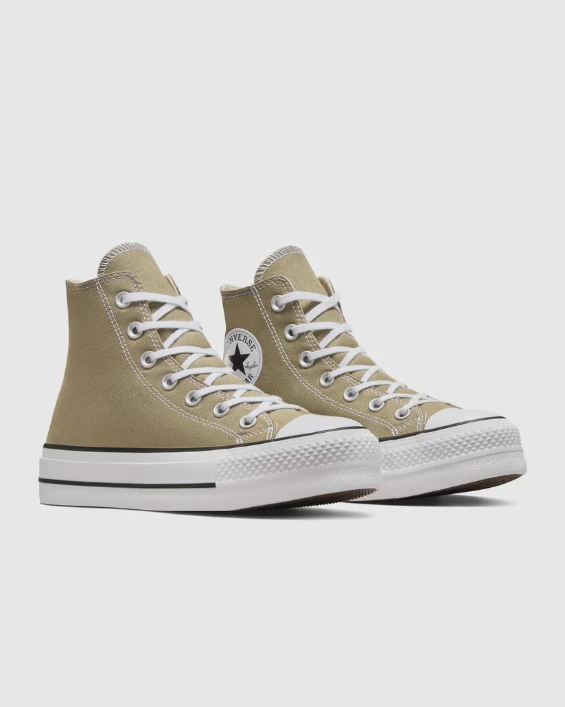 CONVERSE LADIES CT LIFT SEASONAL COLOUR HI - MOSSY SLOTH/WHITE/BLACK