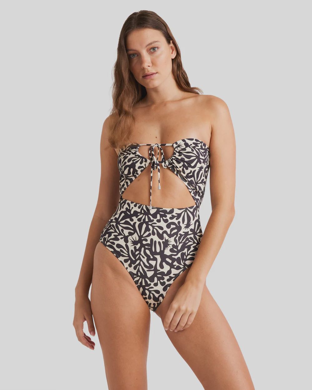 BILLABONG LADIES PALM GROVE DREW SWIM ONE PIECE - OFF BLACK