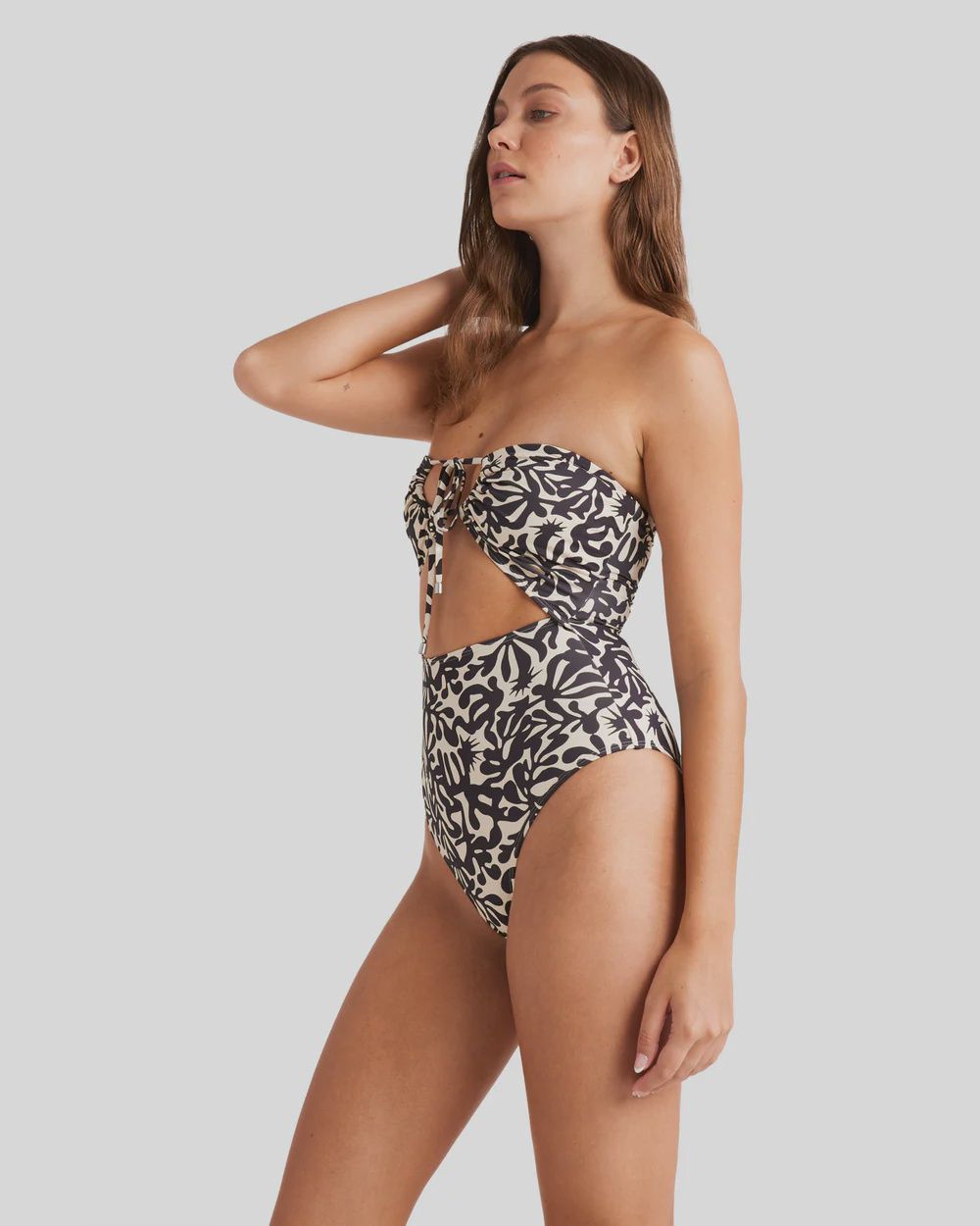 BILLABONG LADIES PALM GROVE DREW SWIM ONE PIECE - OFF BLACK