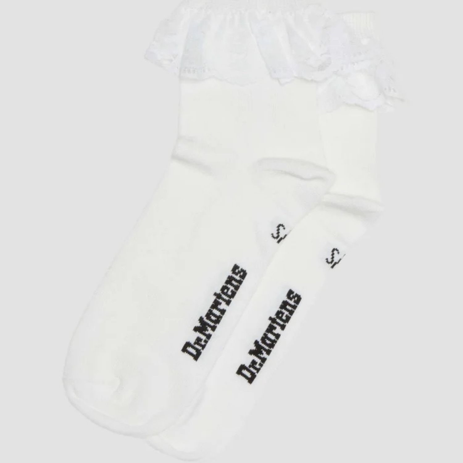 FRILL SOCK WHITE ORGANIC COTTON BLEND - WHITE