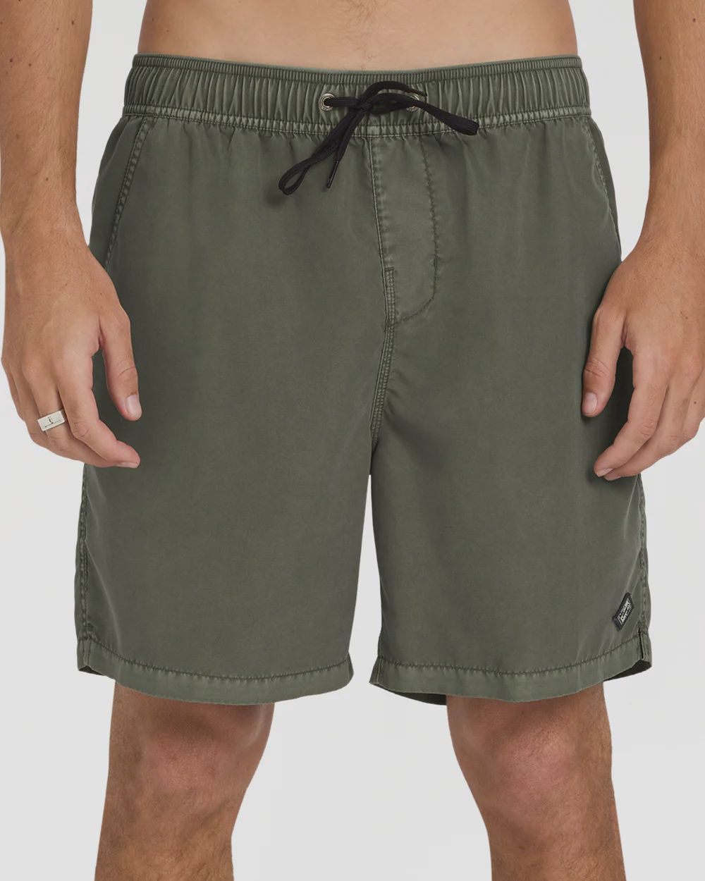 BILLABONG MENS ALL DAY OVERDYED LAYBACK SHORT - DARK MILITARY