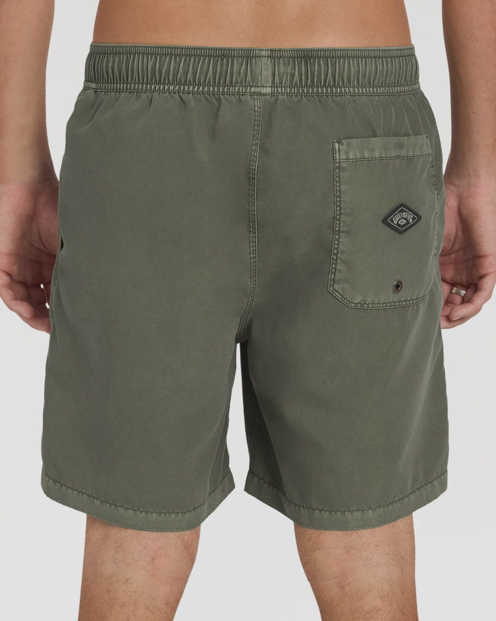 BILLABONG MENS ALL DAY OVERDYED LAYBACK SHORT - DARK MILITARY