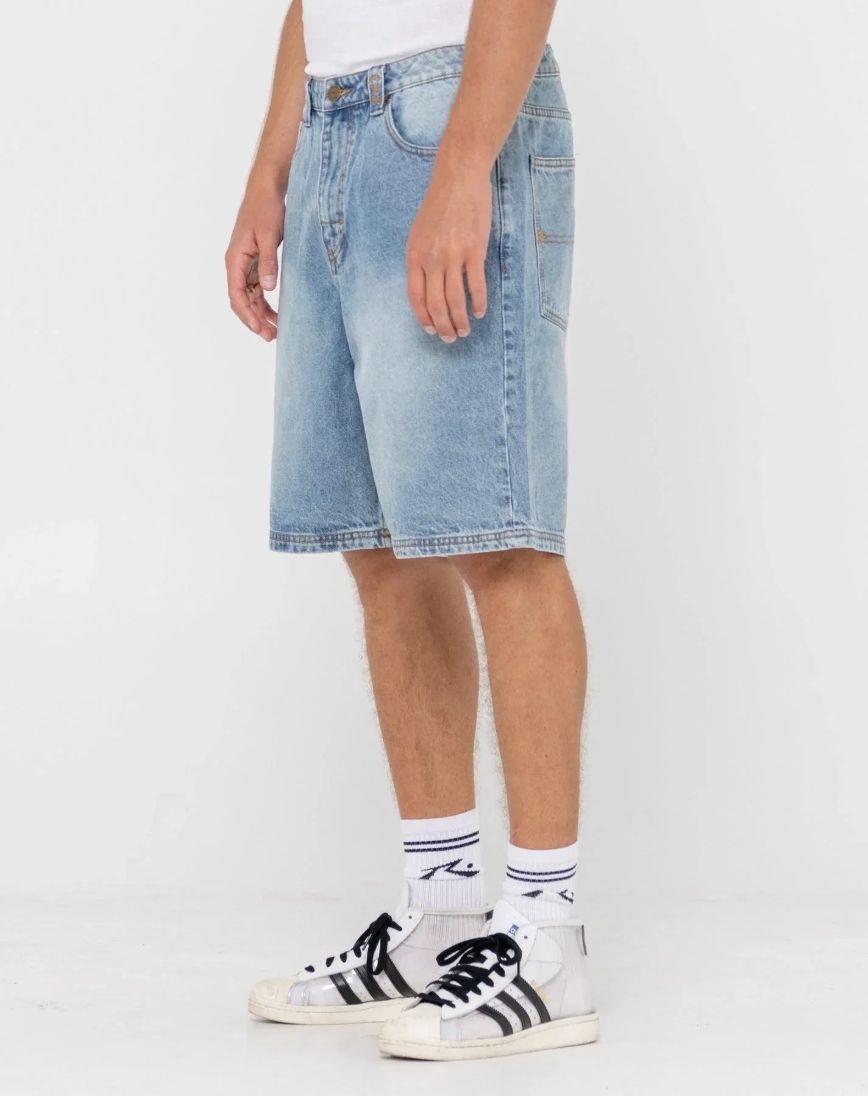 RUSTY MENS LUCIFER LOOSE JORT - HARD HAT BLUE