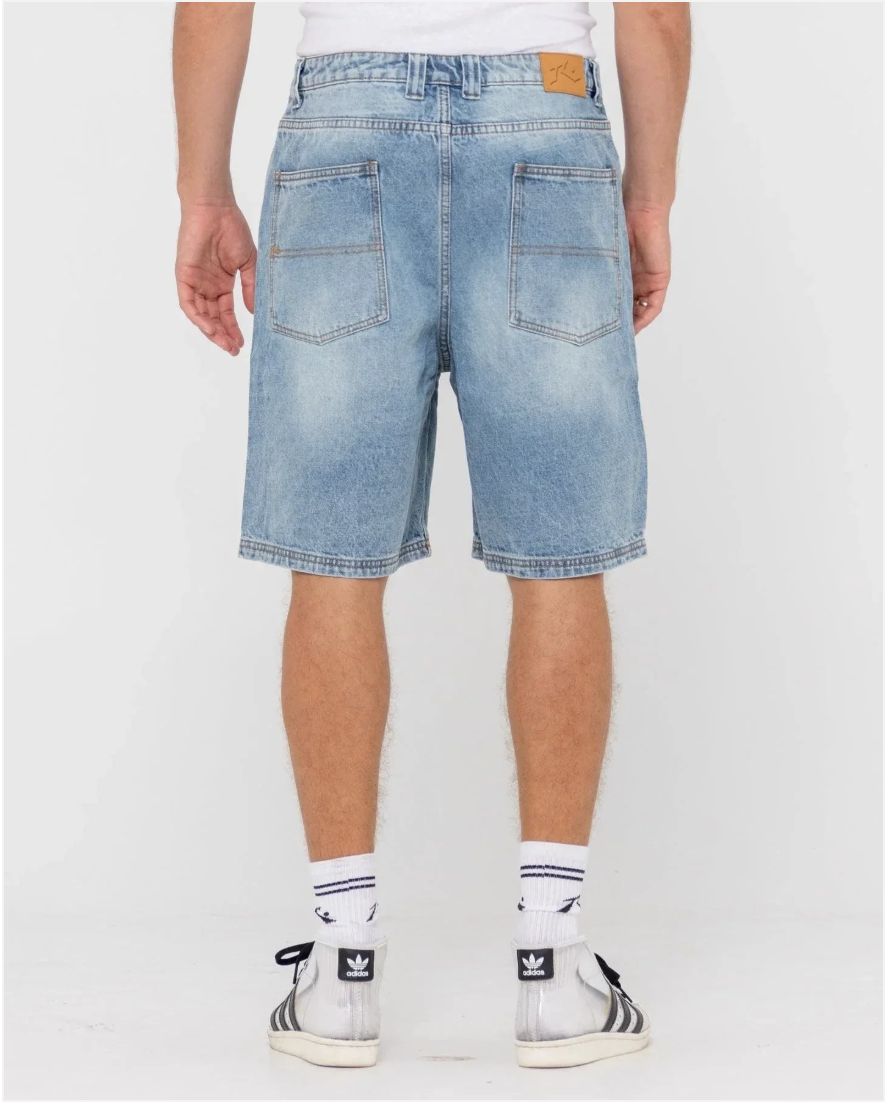RUSTY MENS LUCIFER LOOSE JORT - HARD HAT BLUE