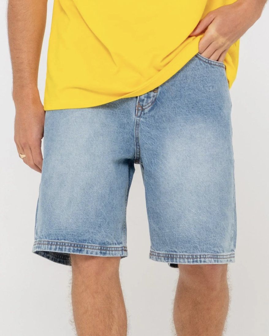 RUSTY MENS LUCIFER LOOSE JORT - HARD HAT BLUE