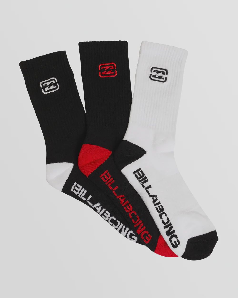 BILLABONG MENS BRACKET WAVE 3 PACK SOCK - MULTI