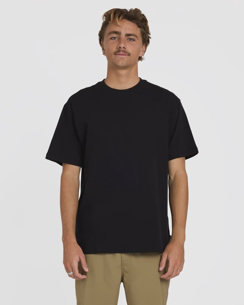 BILLABONG MENS PREMIUM WAVE WASH S/S TEE - BLACK