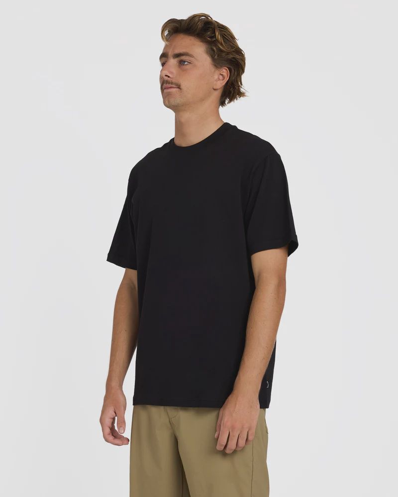 BILLABONG MENS PREMIUM WAVE WASH S/S TEE - BLACK