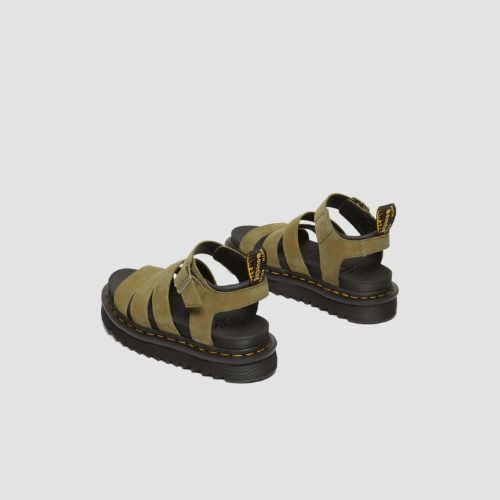 DR MARTENS BLAIRE 3 STRAP  SANDAL- MUTED OLIVE