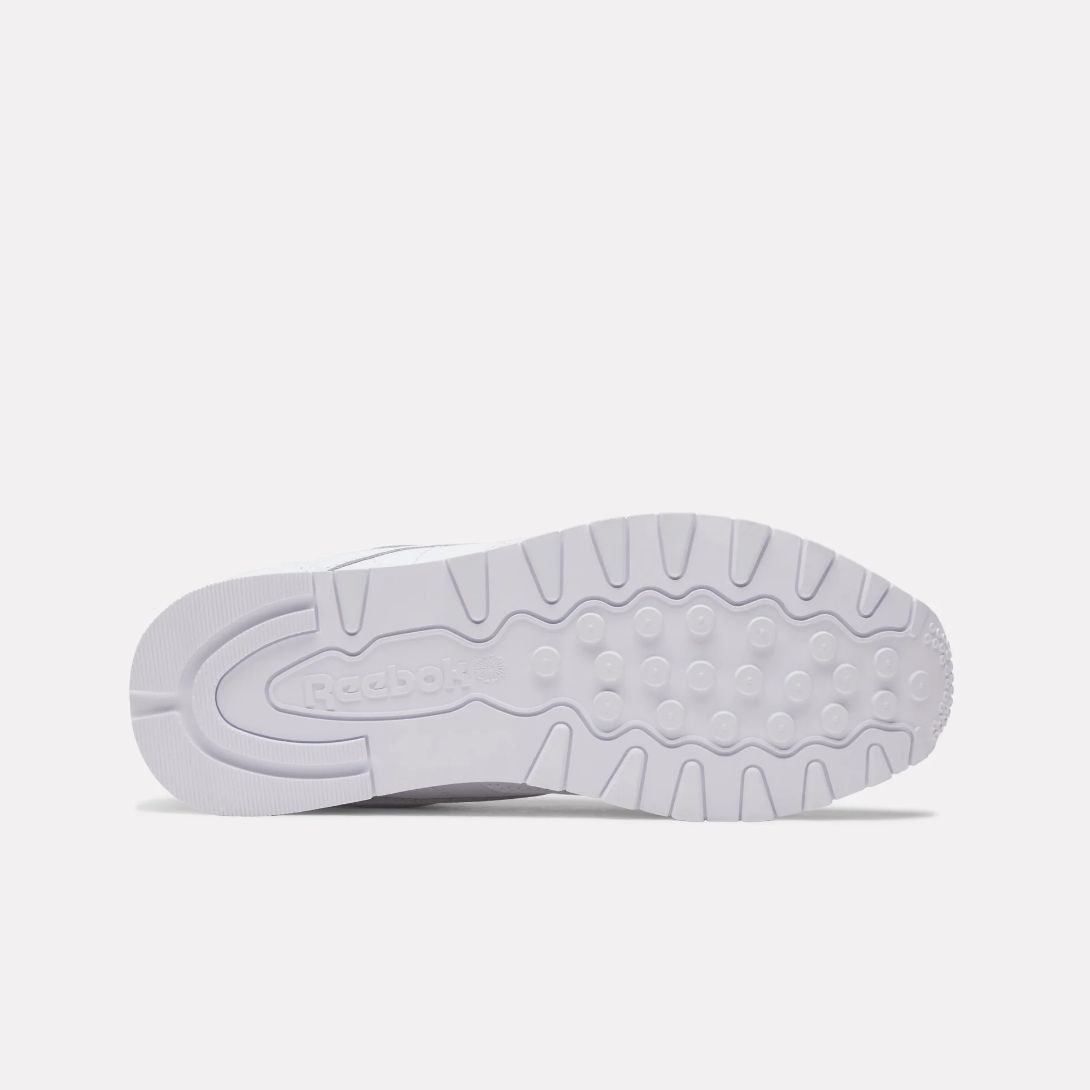 REEBOK UNISEX CLASSIC LEATHER SHOE - WHITE/WHITE/PUGR