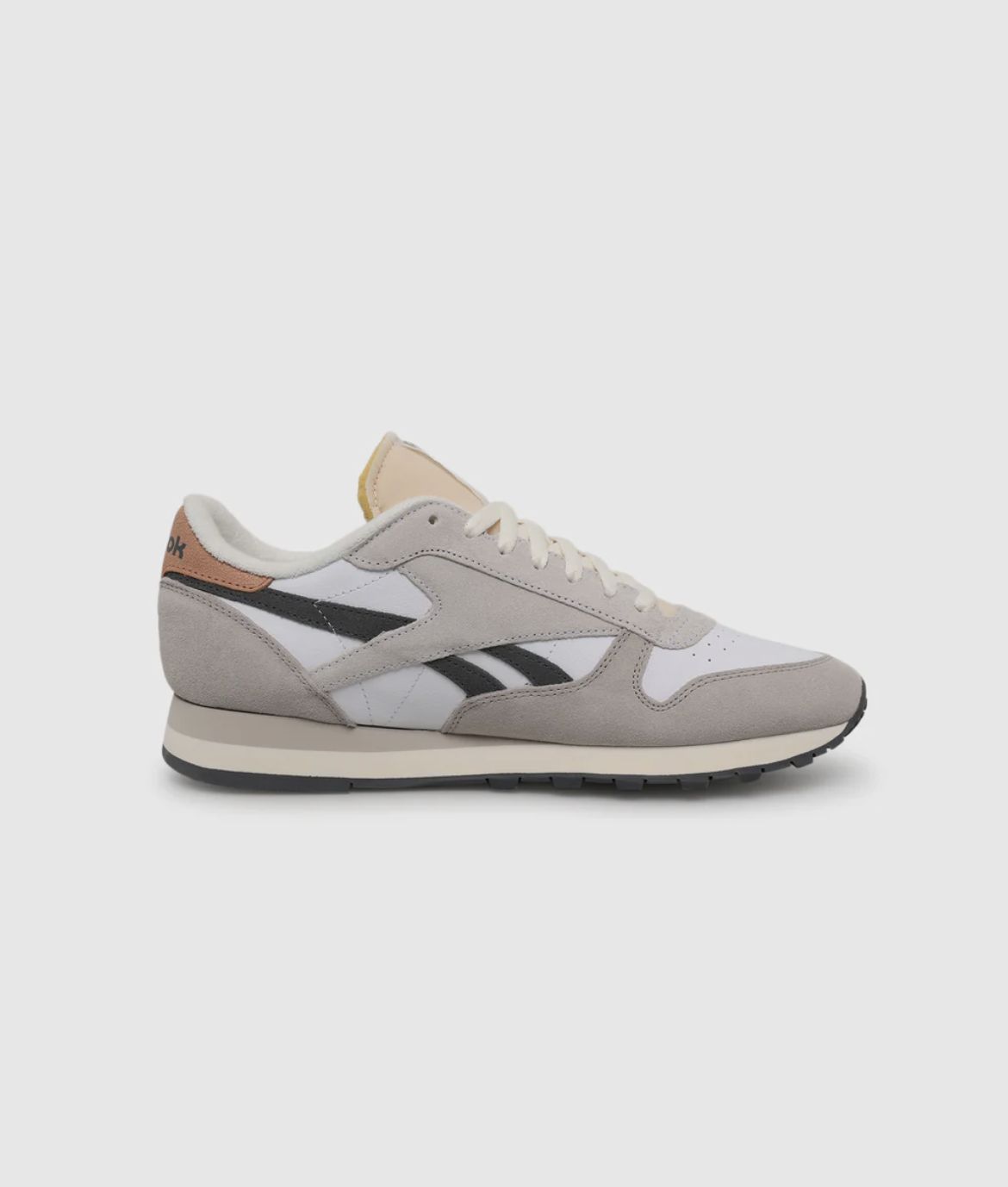 REEBOK UNISEX CLASSIC LEATHER SHOE - WHITE/MOONSTONE/GREY
