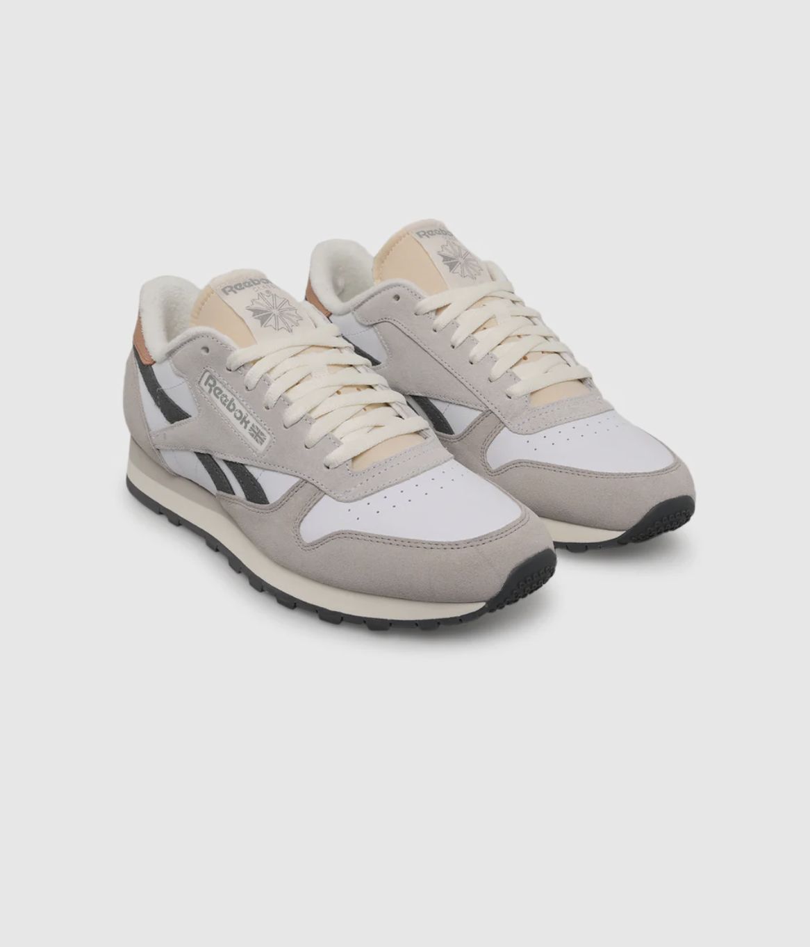 REEBOK UNISEX CLASSIC LEATHER SHOE - WHITE/MOONSTONE/GREY
