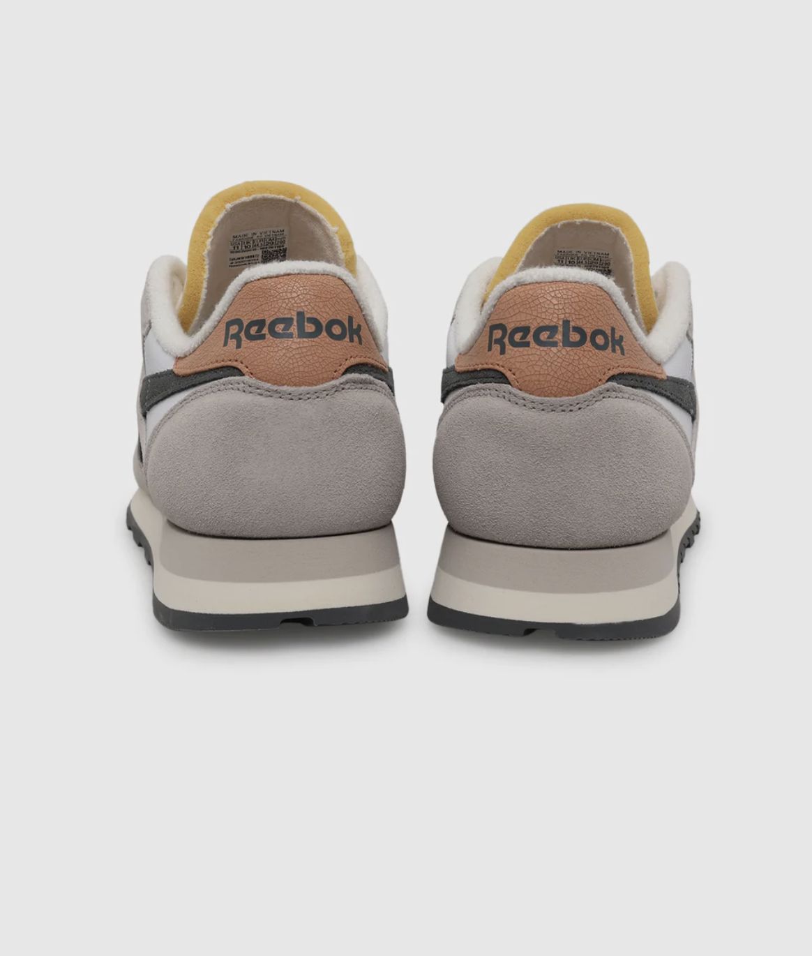 REEBOK UNISEX CLASSIC LEATHER SHOE - WHITE/MOONSTONE/GREY