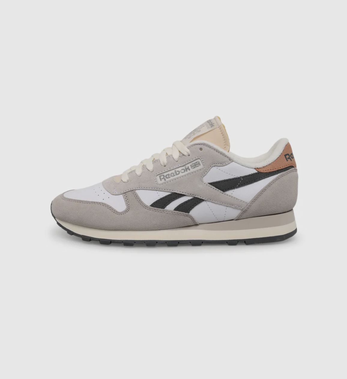REEBOK UNISEX CLASSIC LEATHER SHOE - WHITE/MOONSTONE/GREY