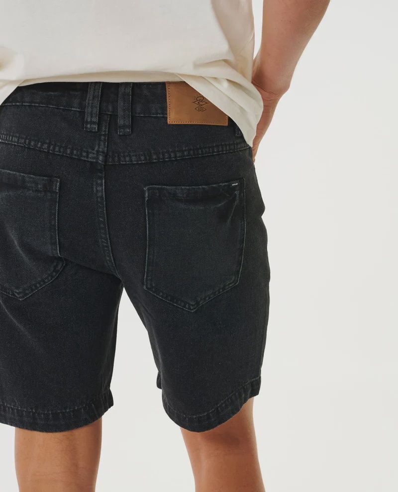 RIP CURL MENS CLASSIC SURF DENIM WALKSHORT - WASHED BLACK