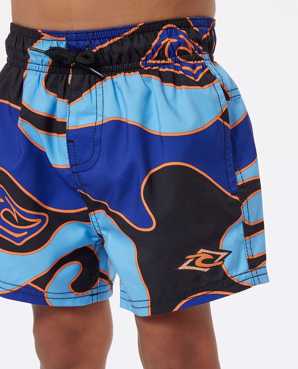 RIP CURL TODDLER  BOYS TUBE TOWN WAVES VOLLEY ELASTIC SHORT - WILD BERRY