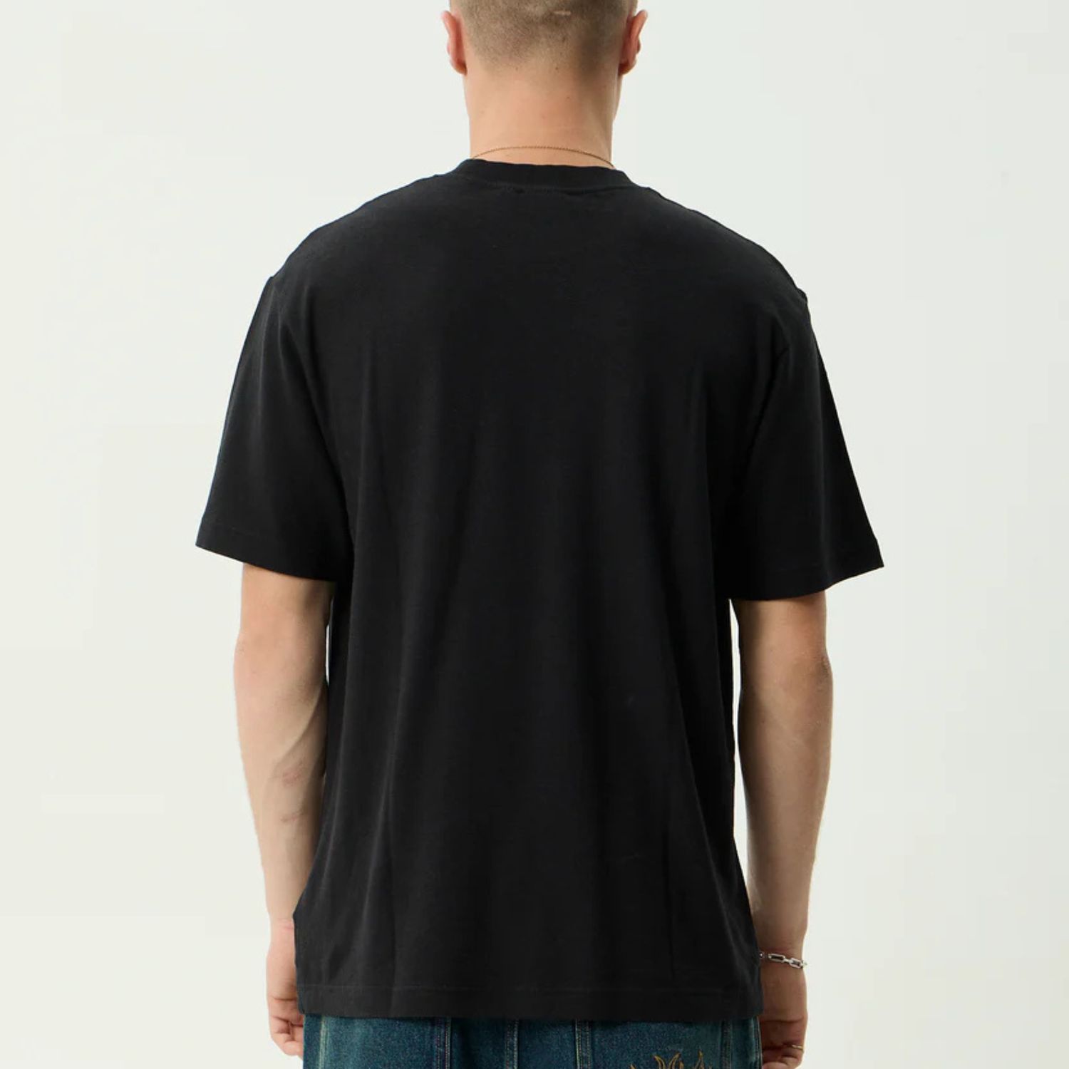 AFENDS MENS CLASSIC RETRO FIT SS TEE - BLACK