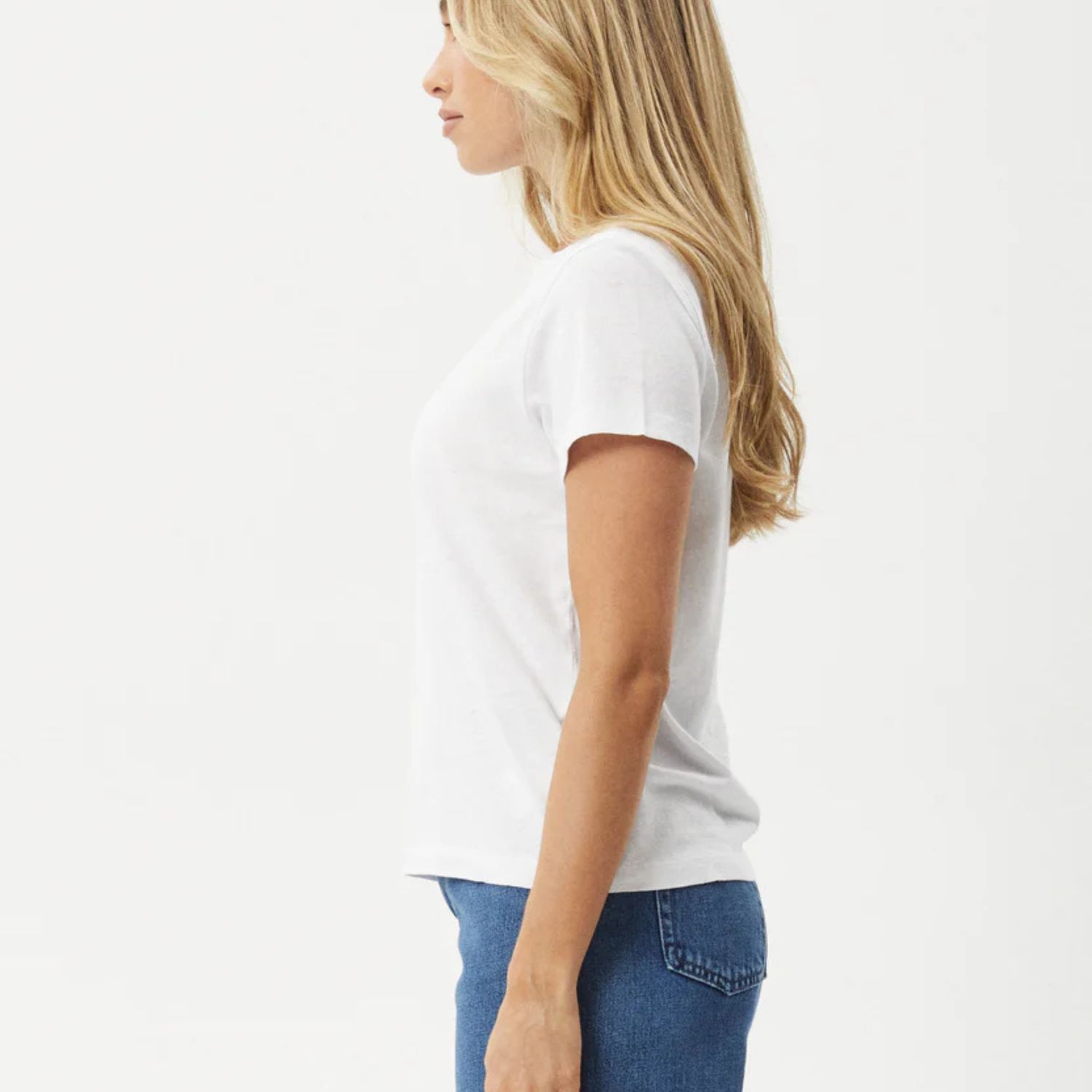 AFENDS LADIES EDEN REGULAR SS TEE - WHITE