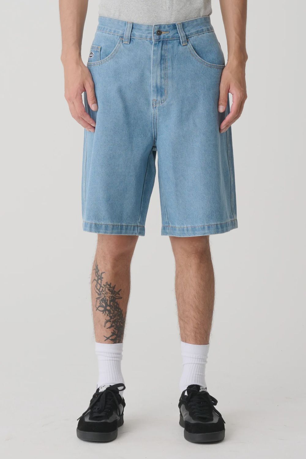 XLARGE MENS BULL DENIM 91 SHORT- MID BLUE