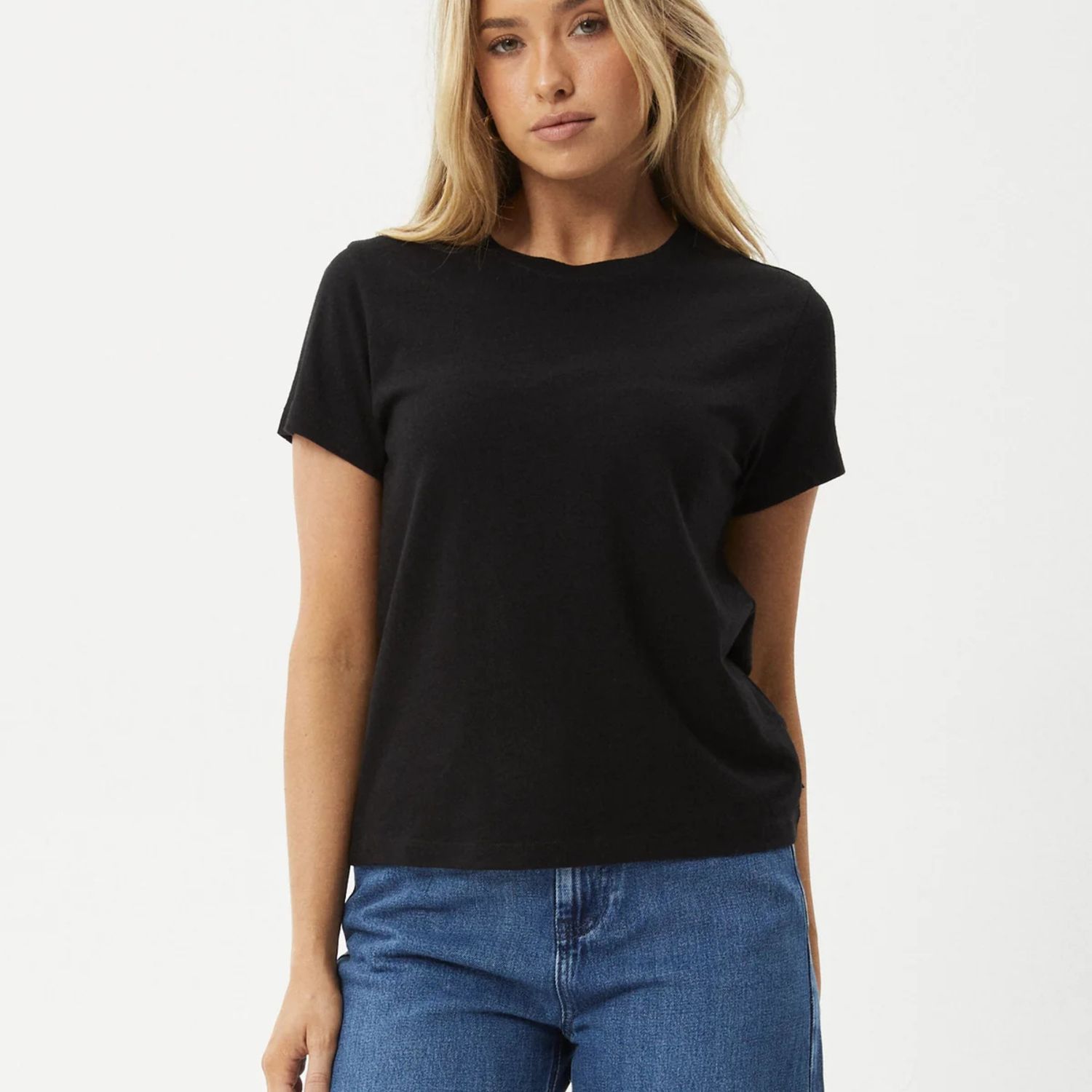 AFENDS LADIES EDEN REGULAR SS TEE - BLACK