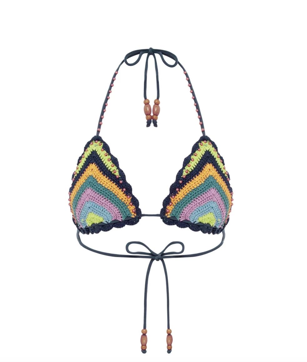 IT'S NOW COOL INC THE CROCHET TRI SWIM TOP - PAVILLION