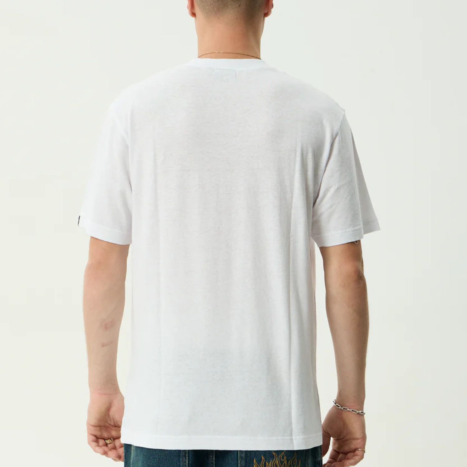 AFENDS MENS CLASSIC RETRO FIT SS TEE - WHITE